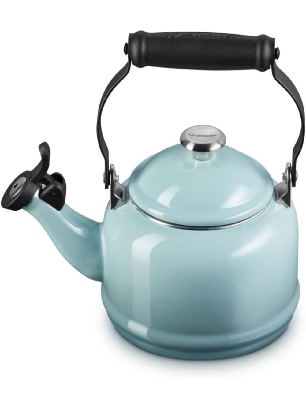 Sea Salt Enamel Steel Demi Teakettle 1.25QT Stainless steel Pot For Kitchen